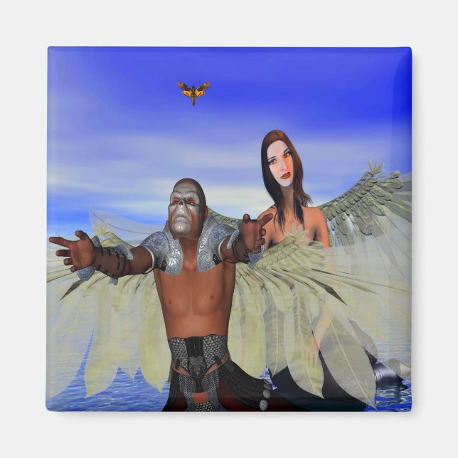 Fantasy Moth Hunters Magnet (Framsidan)