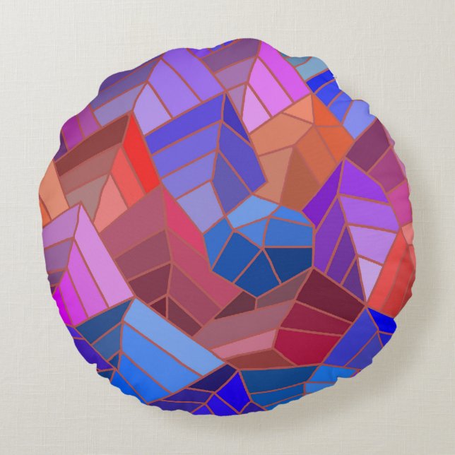 Fantasy Mountains View från Himlar Rund Kudde (Baksidan)