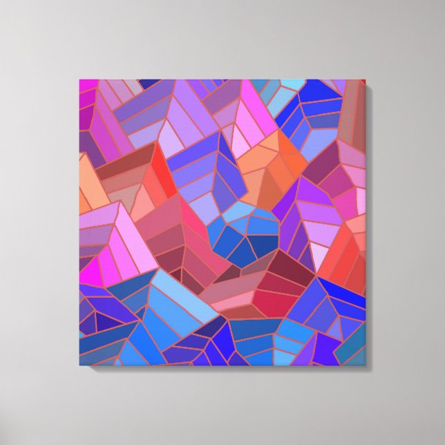 Fantasy Mountains View from the Sky Canvastryck (Framsida)