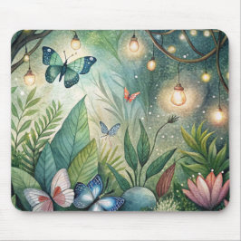 Fantasy Mousepad W/ Flowers and Butterflies Musmatta
