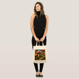 Fantasy Mushrom Tote Bag Tygkasse