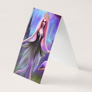 Fantasy Mushroom Enchanted Forest Fairy Princess Visitkort