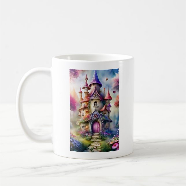 Fantasy Mushroom House Mugg (Vänster)