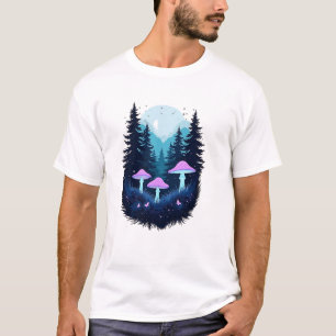 Fantasy Mushroom Starry Night T Shirt