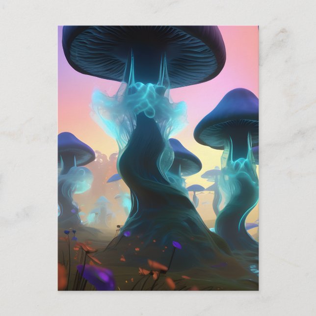 Fantasy Mushroom vykort (Framsida)