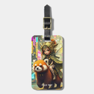 Fantasy Mysig Vild Panda Åktur Bagagebricka