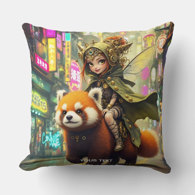 Fantasy Mysig Vild Panda Karusell Kudde (Framsida)