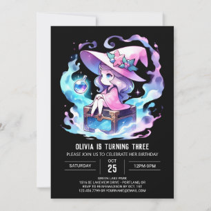 Fantasy Mystical Wizard Birthday Inbjudningar