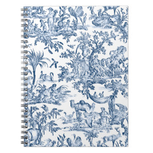 Fantasy Mythical Creatures Vintage Toile Blue Anteckningsbok