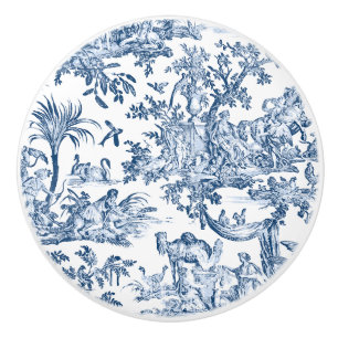 Fantasy Mythical Creatures Vintage Toile Blue Knopp