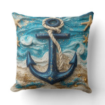 Fantasy Nautical Anchor Dekorativ kudde