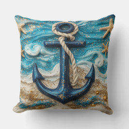 Fantasy Nautical Anchor Dekorativ kudde