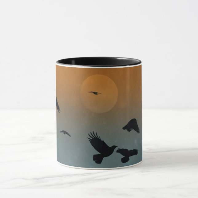 Fantasy Night Of A Full Moon And Crows Mugg (Center)