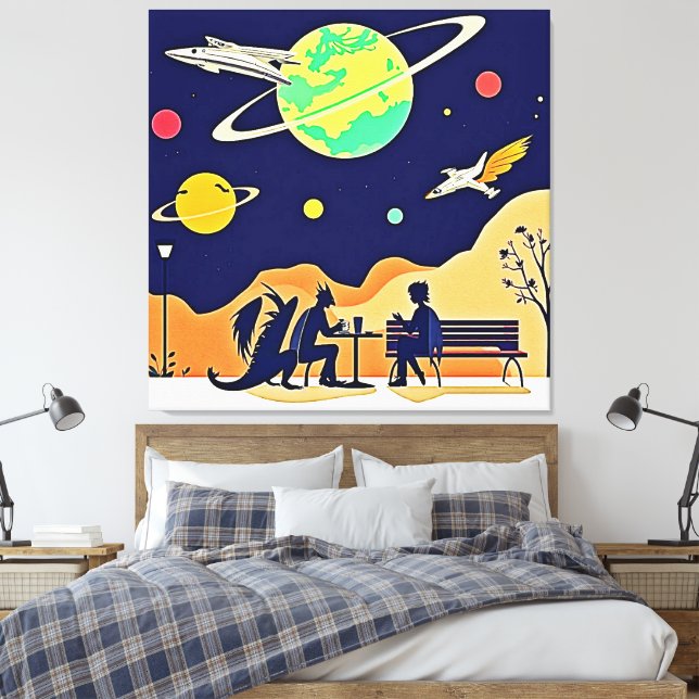 Fantasy Night Rendezvous Canvastryck (Insitu (sovrum))