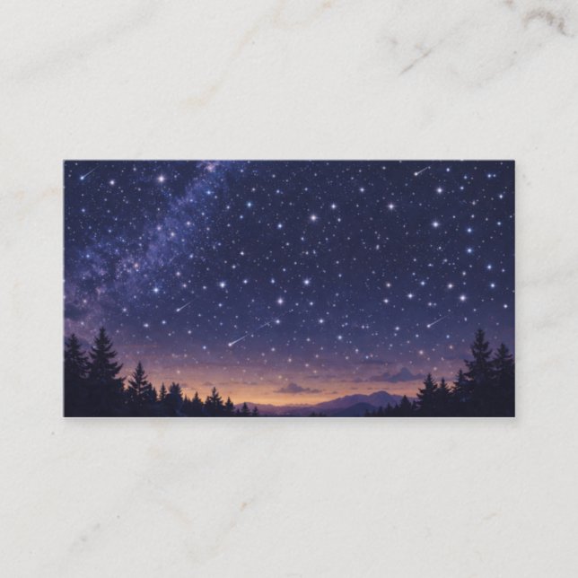 Fantasy Night Sky Storybook Visitkort (Framsida)