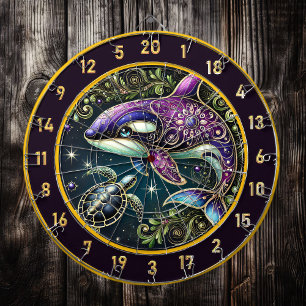 Fantasy Orca Turtle Dartboard Wall Art Darttavla