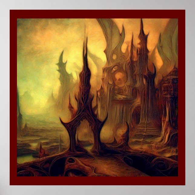 Fantasy Painting 10 - Evil Temple Poster (Framsidan)