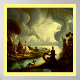 Fantasy Painting 6 - liggande byte Poster