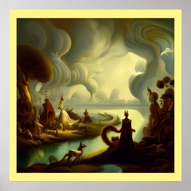 Fantasy Painting 6 - liggande byte Poster (Framsidan)