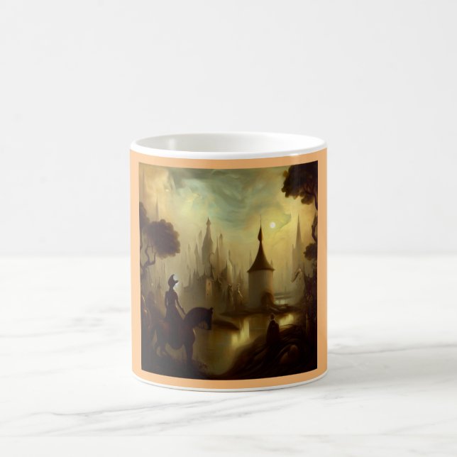 Fantasy Painting 8 - Horseback Rider Kaffemugg (Center)