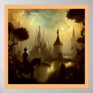 Fantasy Painting 8 - Horseback Rider Poster