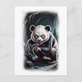 Fantasy Panda Parodi Film Karaktär på en Vit Helg Vykort