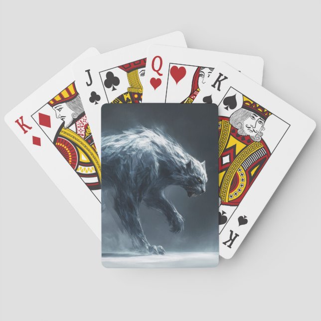 Fantasy panter monster  casinokort (Baksidan)