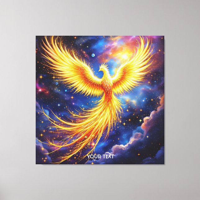 Fantasy Phoenix Stars Space Canvastryck (Framsida)