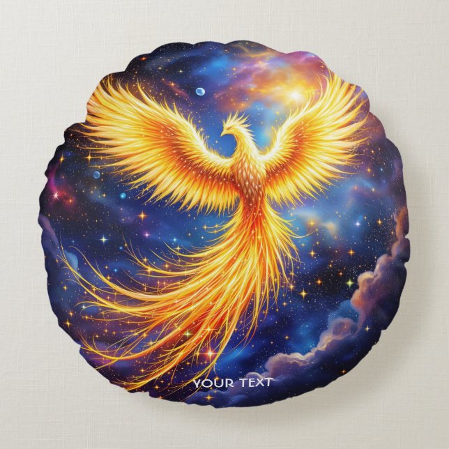Fantasy Phoenix Stars Space Rund Kudde (Framsidan)