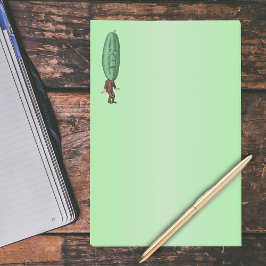 Fantasy Pickle Man Brown Kostym Post-it Block