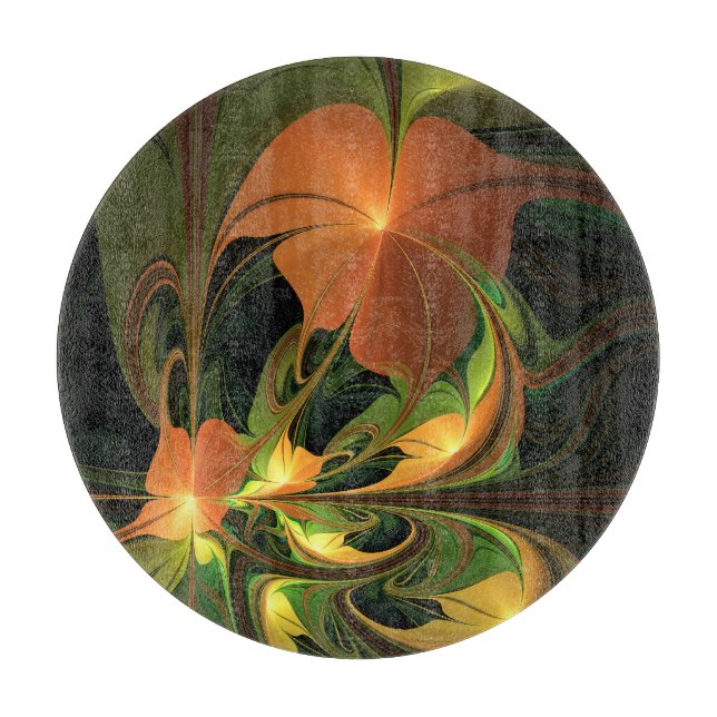 Fantasy Plant Abstrakt Grönt Rust Brown Fractal (Framsidan)