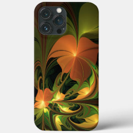 Fantasy Plant Abstrakt Grönt Rust Brown Fractal
