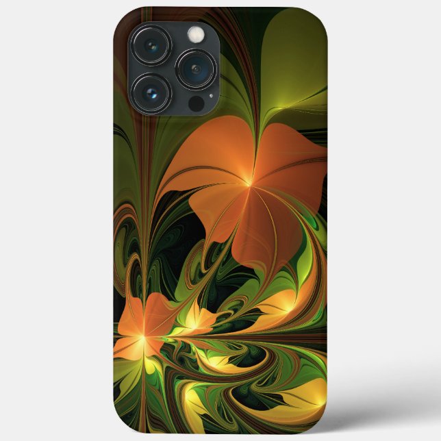 Fantasy Plant Abstrakt Grönt Rust Brown Fractal (Baksida)