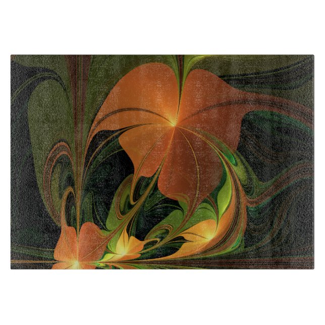 Fantasy Plant Abstrakt Grönt Rust Brown Fractal (Framsidan)