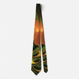 Fantasy Plant Abstrakt Grönt Rust Brown Fractal Slips