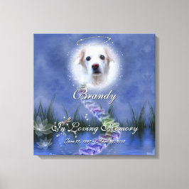 Fantasy Pond Add Your Pet Photo Memorial Canvastryck