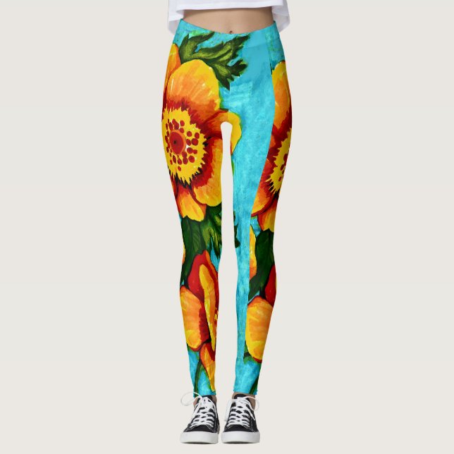 Fantasy Poppies    Leggings (Framsida)