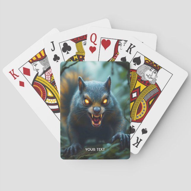 Fantasy Prehistorisk Arg Squirrel Casinokort (Baksidan)
