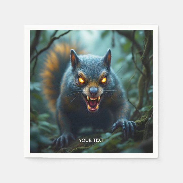 Fantasy Prehistorisk Arg Squirrel Pappersservett (Framsidan)