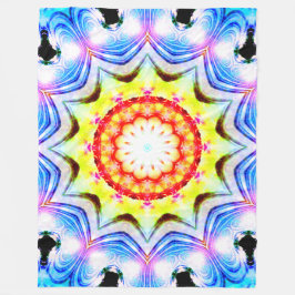 Fantasy Priest Mage Magic Vibrant Mandela Fleecefilt