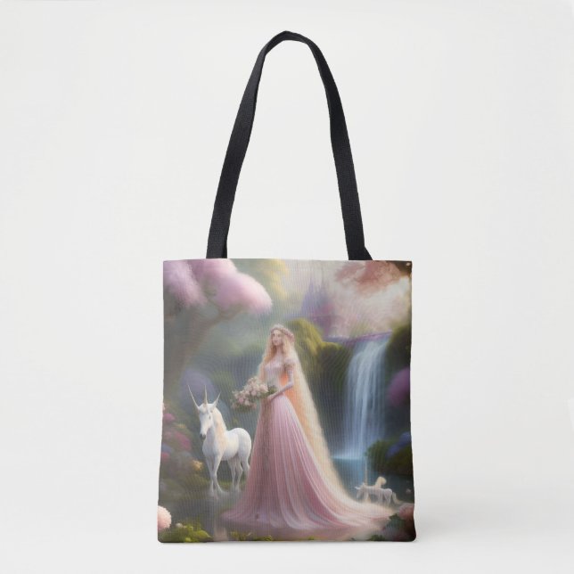 Fantasy Princess Tote Bag Tygkasse (Framsida)