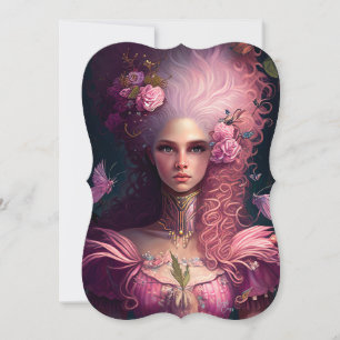 Fantasy Queen Rococo Dam-plattkort