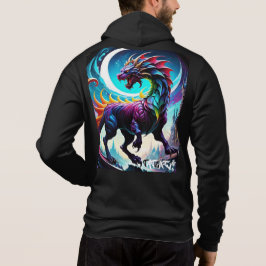 Fantasy Rainbow Dragon with Måne Hoodie T Shirt