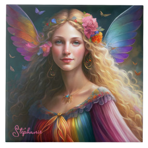 Fantasy Rainbow Fairy Princess Kakelplatta