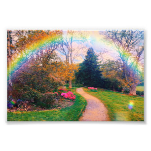 Fantasy Rainbow Garden Fototryck