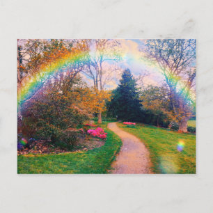 Fantasy Rainbow Garden Vykort
