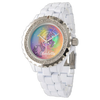 Fantasy Rainbow Unicorn Personlig Armbandsur