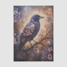 Fantasy Raven Blommig