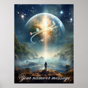 Fantasy Realms of Magic Scenery-design Poster