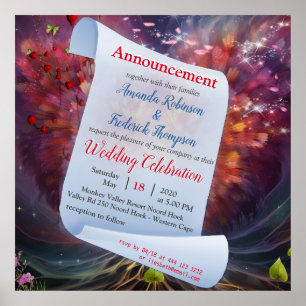 Fantasy Realms of Magic Scenery-design Poster